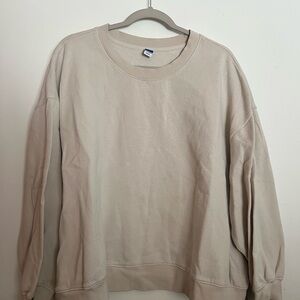 Old Navy Crewneck Sweater in Light Beige